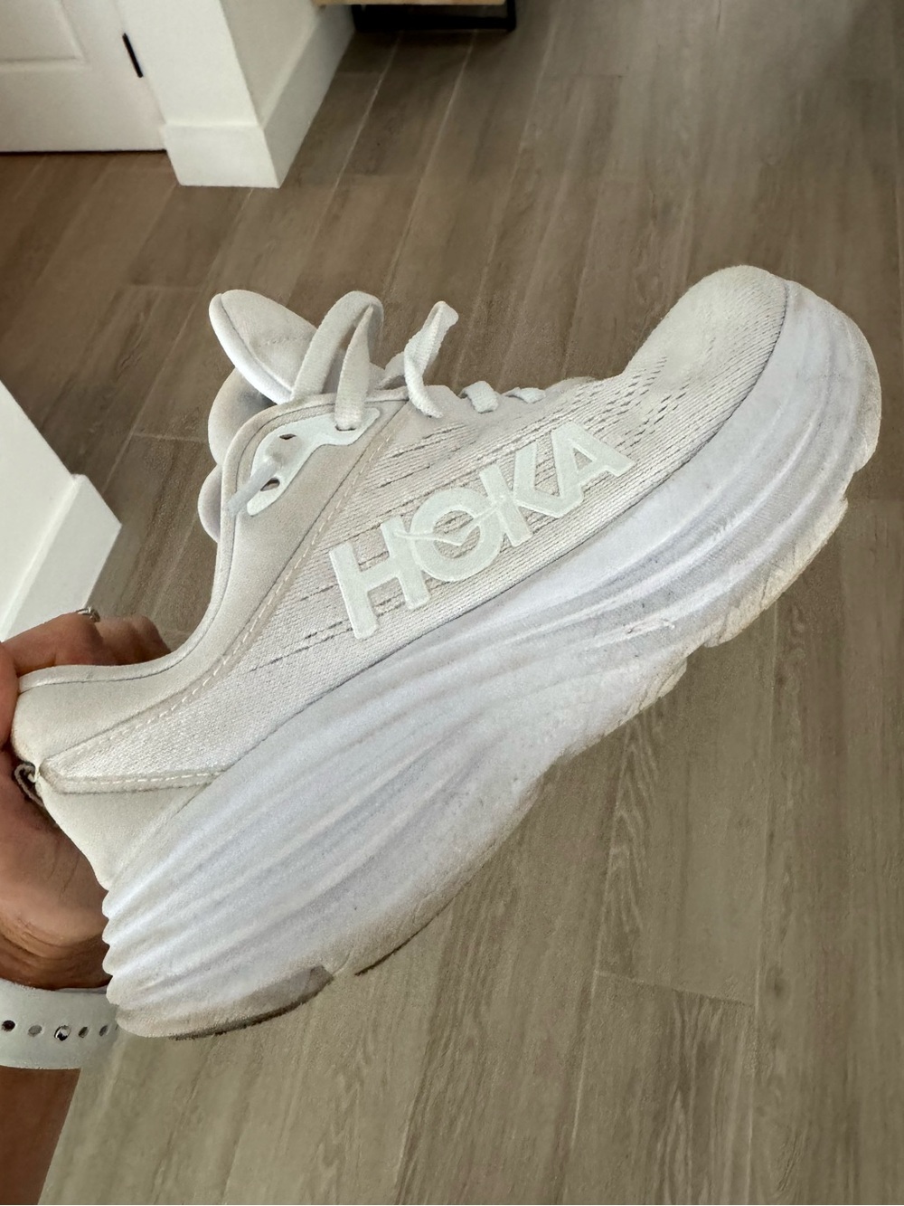 Hoka Women's White Athletic Running Shoes